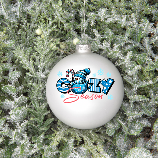 Cozy season UV DTF ornament decal