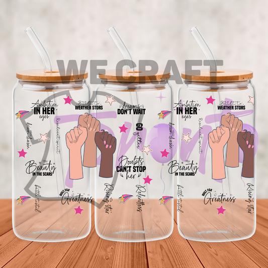 Quotes Cute Design - 16 oz uv dtf transfer