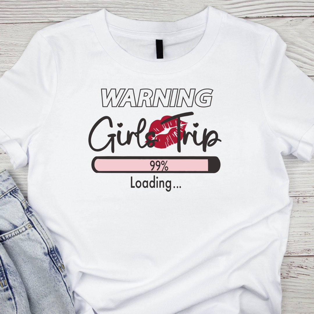 Warning girls trip transfer (IRON ON TRANSFER SHEET ONLY)