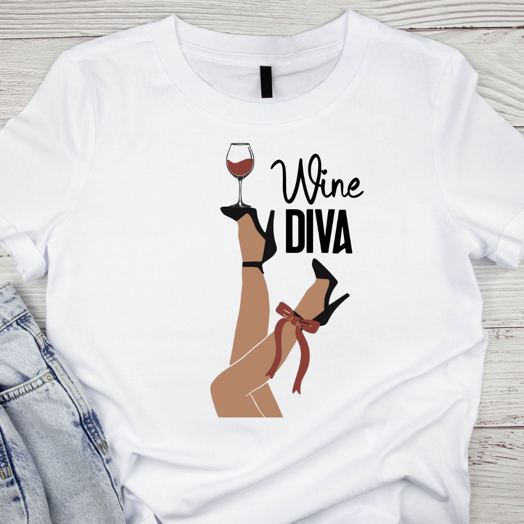 Wine diva transfer (IRON ON TRANSFER SHEET ONLY)