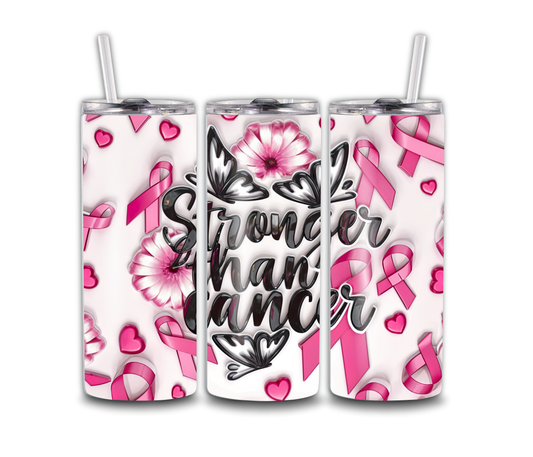 Stronger than Cancer tumbler