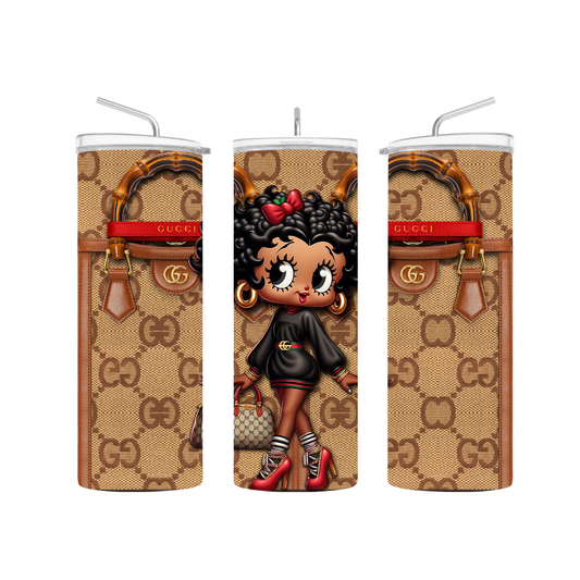 brown Gucci, Betty boo  pre-designed tumbler