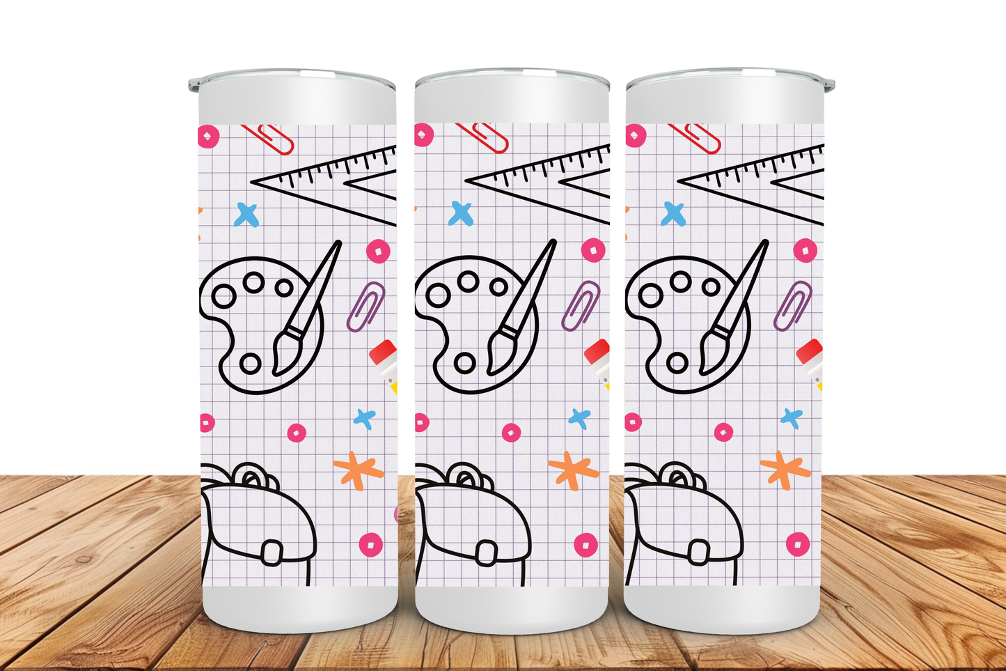 white pre-designed tumbler