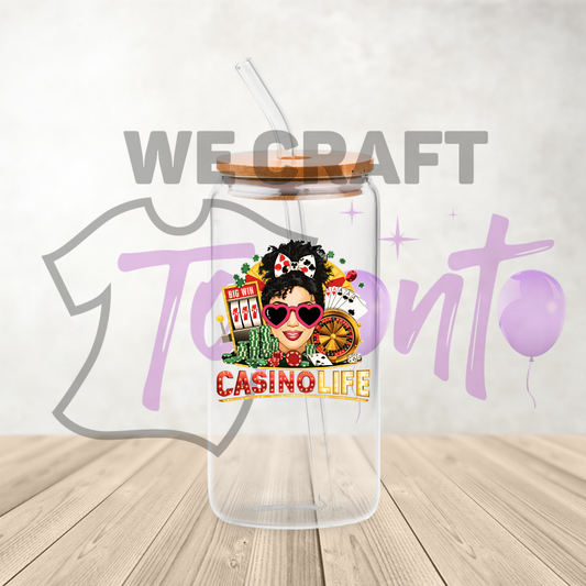 Casino Life  uv dtf decal