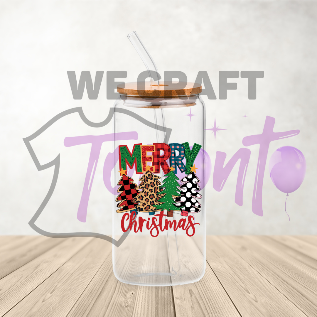 Merry Christmas uv dtf decal