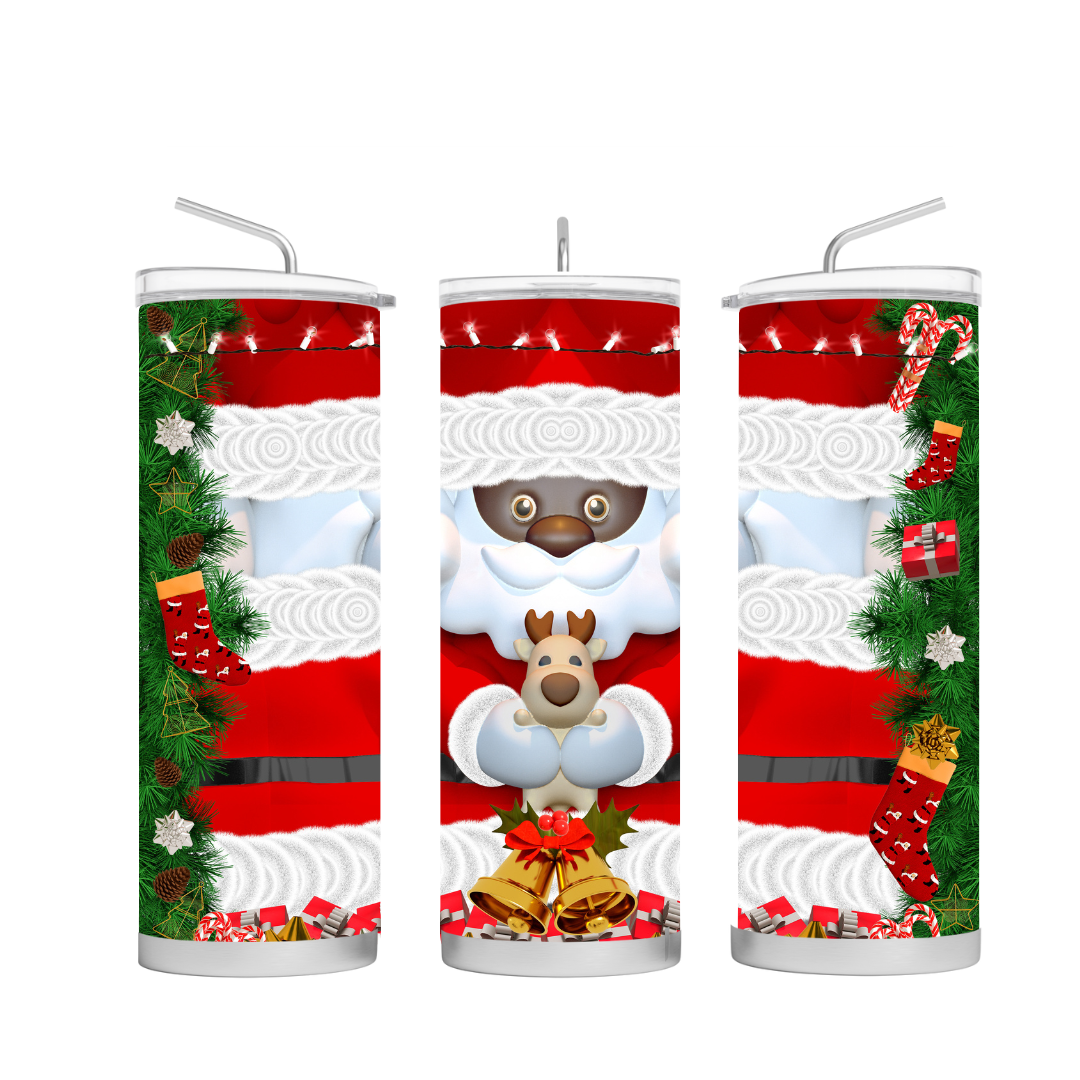 African American Santa pre-designed tumbler