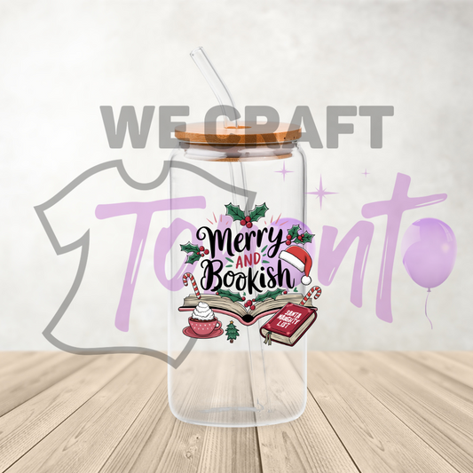 Merry and Bookish uv dtf decal