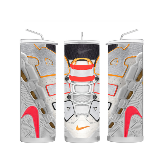 white Nike air pre-designed tumbler