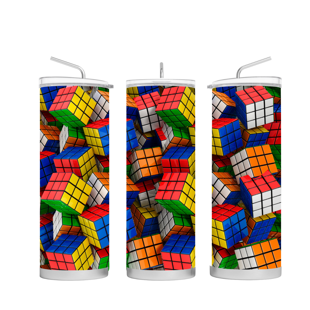 Rubik’s cube pre-designed tumbler