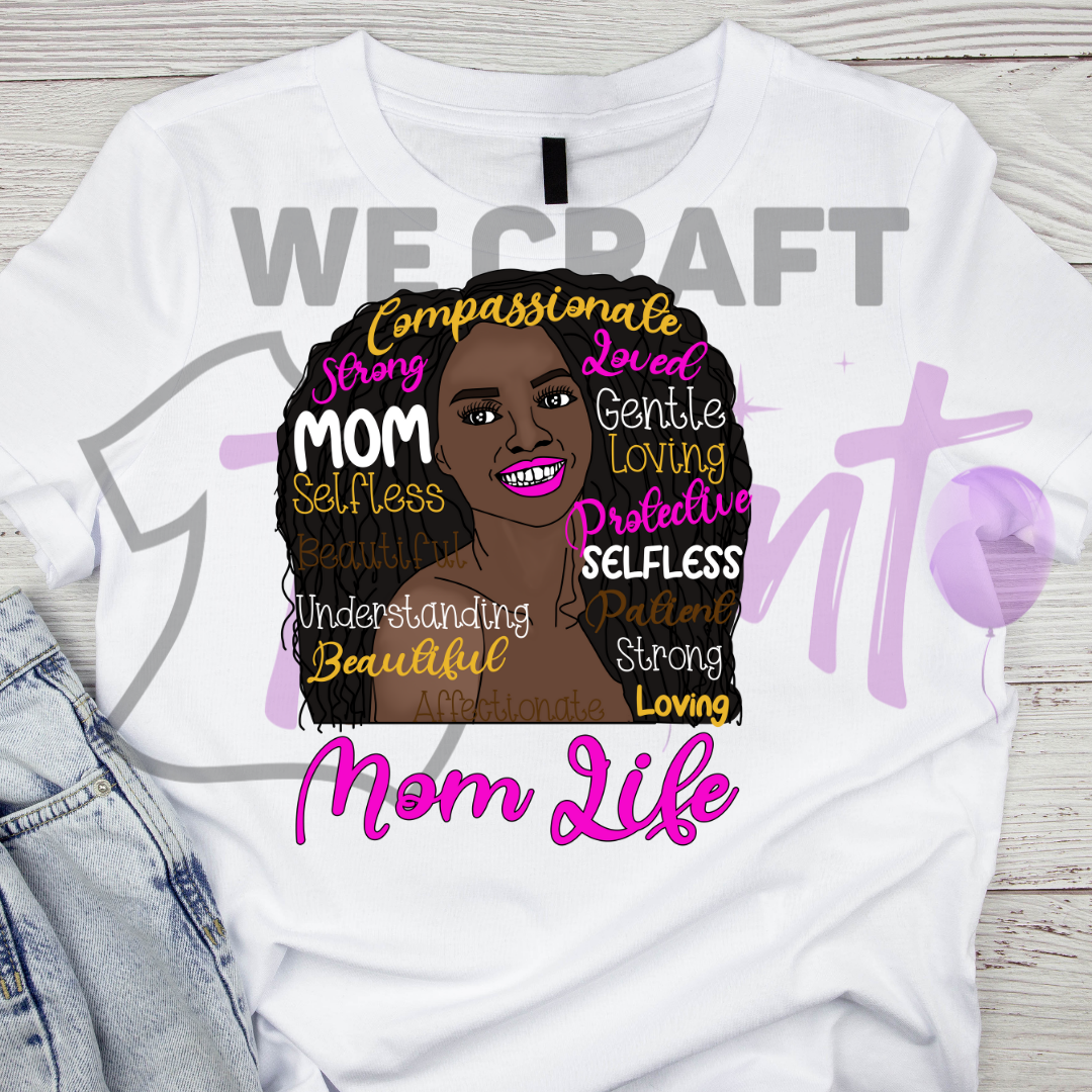 Mom life DFT TRANSFER (IRON ON TRANSFER SHEET ONLY)