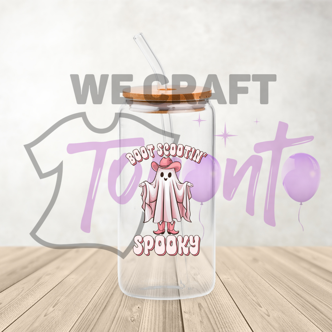 Boot Scootin spooky  uv dtf decal