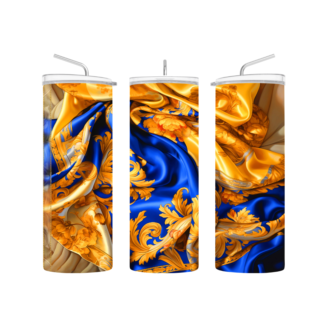 Satin scarf pre-designed tumbler