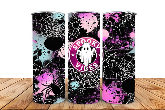 Spooky webs, pre-designed tumbler