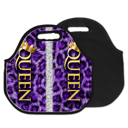 Queen, leopard Lunch tote