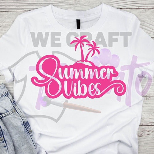 SUMMER VIBES (IRON ON TRANSFER SHEET ONLY)