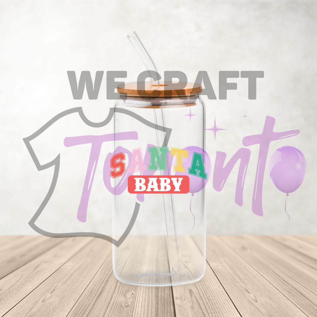 Santa baby  uv dtf decal