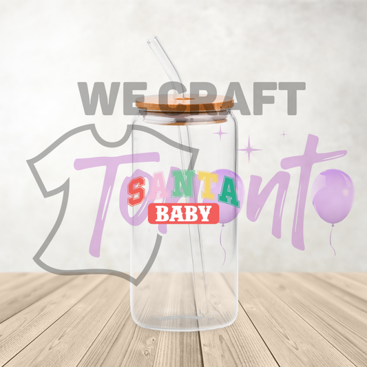 Santa baby  uv dtf decal