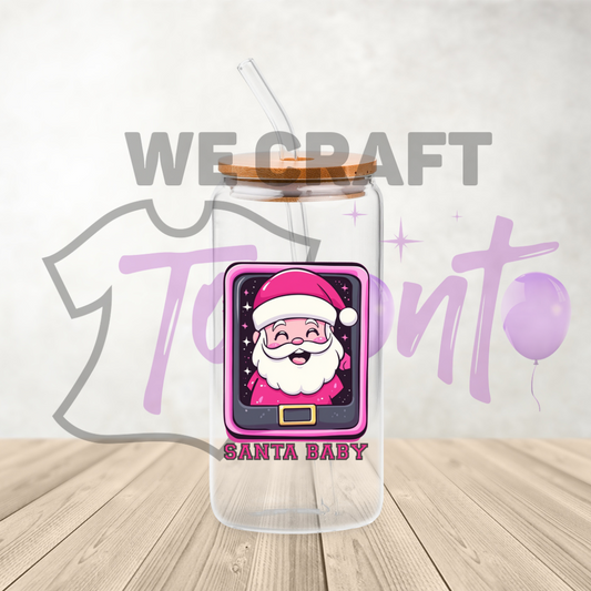 Santa baby uv dtf decal