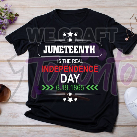 JUNETEENTH IS THE REAL INDEPENDENCE DAY (IRON ON TRANSFER SHEET ONLY)