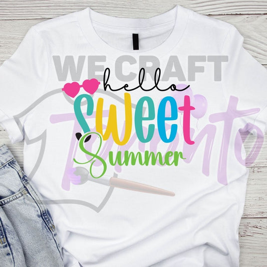 HELLO SWEET SUMMER (IRON ON TRANSFER SHEET ONLY)