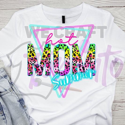 Hot mom summer ADULT TRANSFER (IRON ON TRANSFER SHEET ONLY)