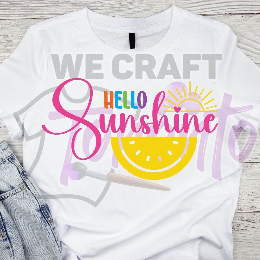 HELLO SUNSHINE (IRON ON TRANSFER SHEET ONLY)