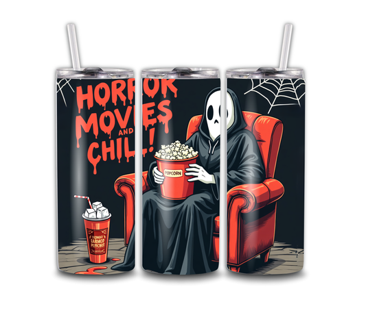 Horror Movie and Chill tumbler