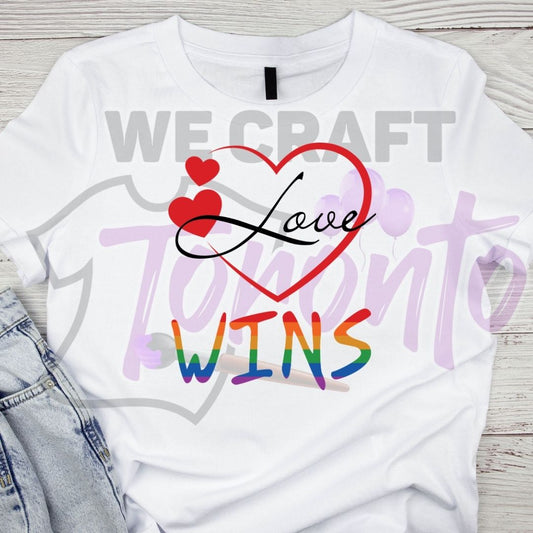 LOVE WINS (IRON ON TRANSFER SHEET ONLY)