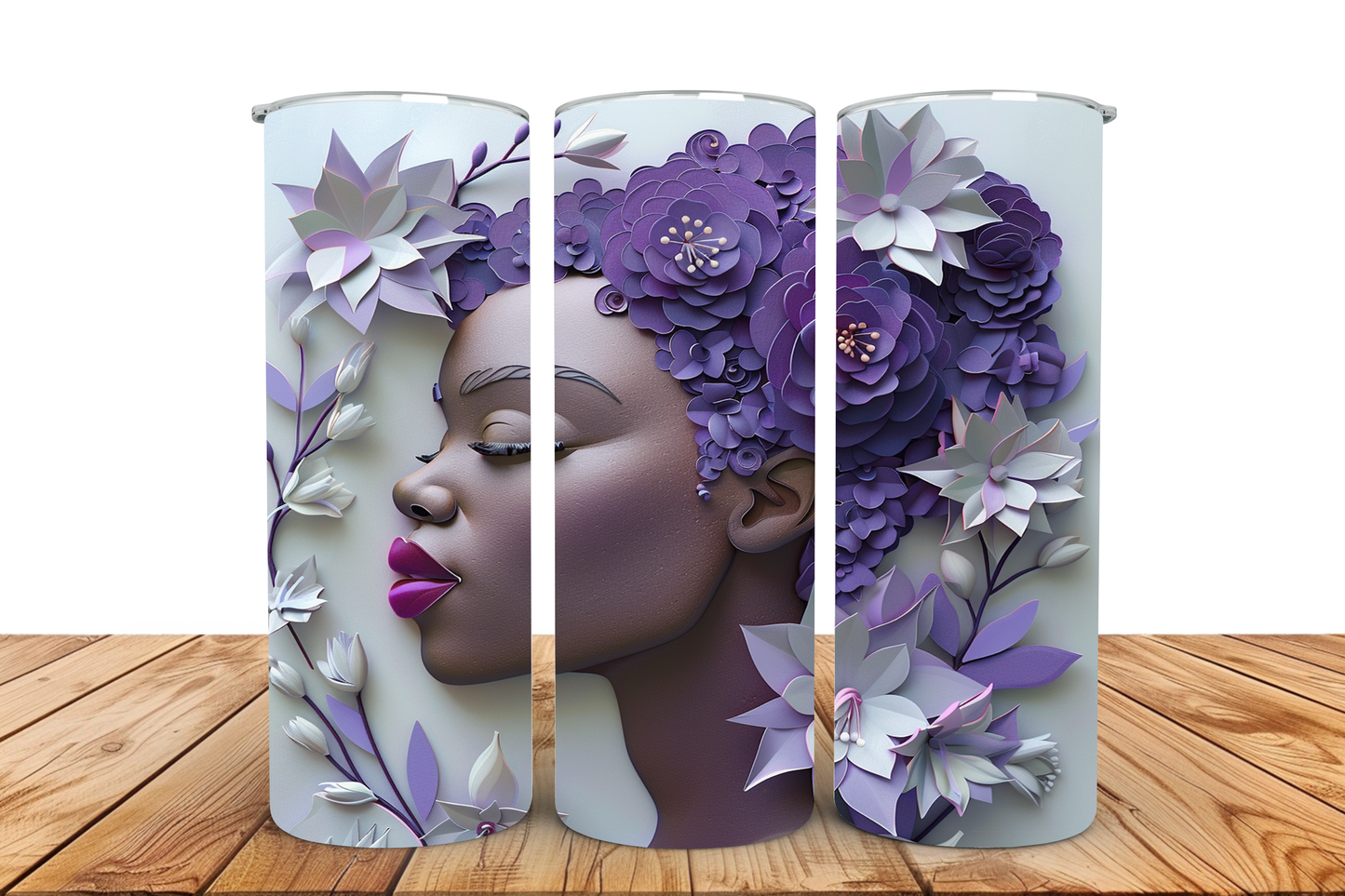 light purple pre-designed tumbler