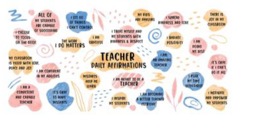 Teacher daily affirmations uv dtf transfer