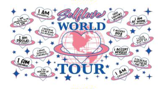 Self world tour uv dtf transfer