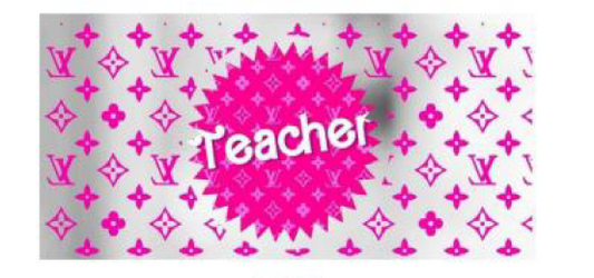 Designer teacher uv dtf transfer