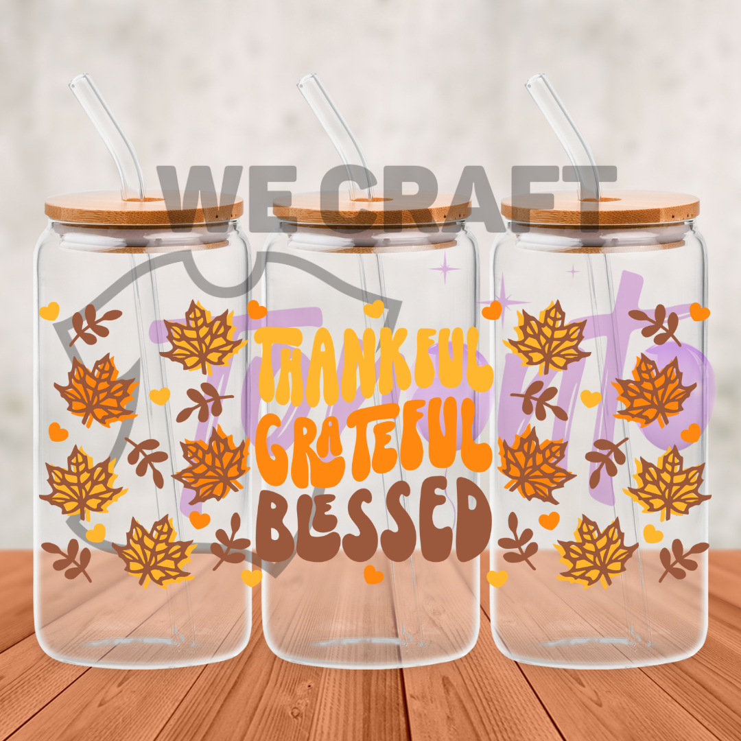 THANKFUL  uv dtf decal