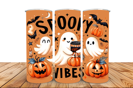 Spooky vibes, pre-designed tumbler