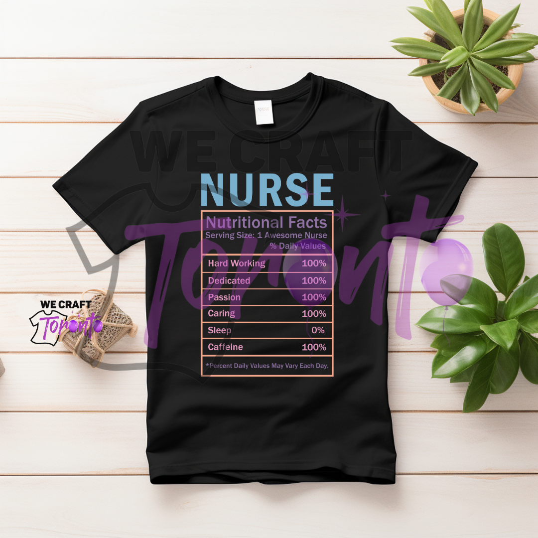 Nurse facts  DTF transfer (IRON ON TRANSFER SHEET ONLY)