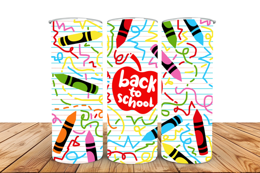 Back to school pre-designed tumbler