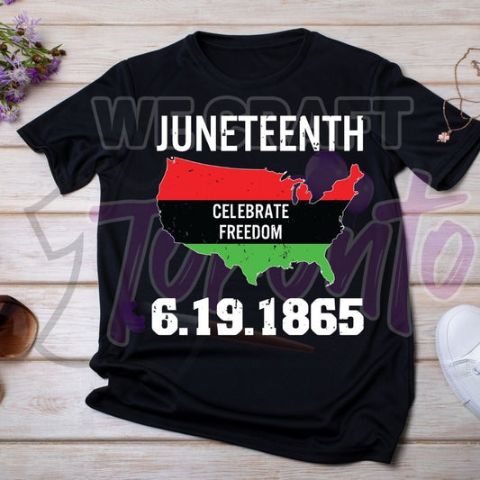 JUNETEENTH CELEBRATE FREEDOM 6.19.1865 (IRON ON TRANSFER SHEET ONLY)