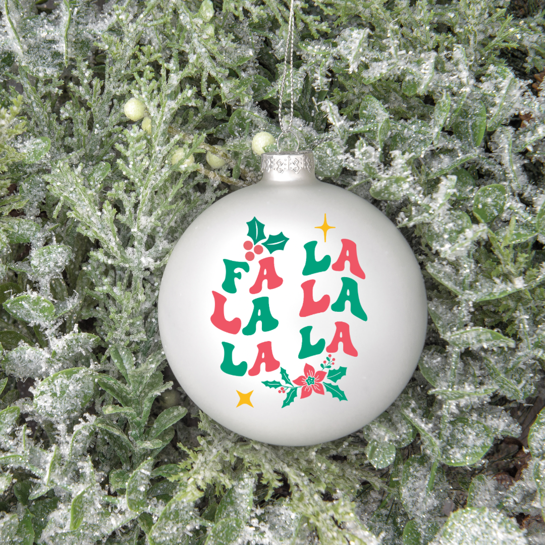 Fa La La UV DTF ornament decal