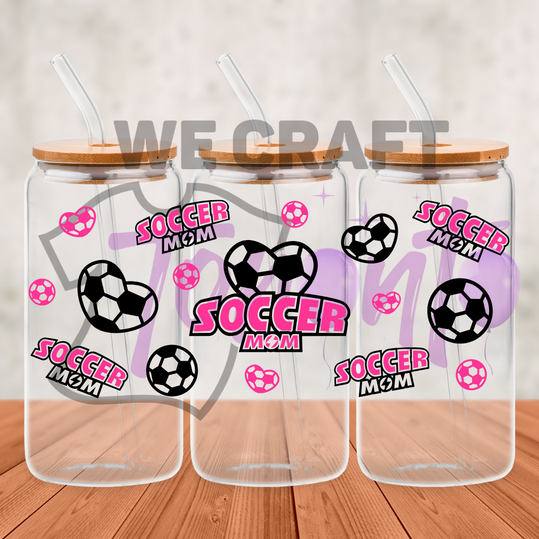 Soccer Mom - 16 oz uv dtf transfer