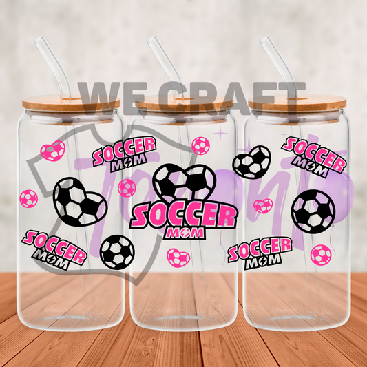 Soccer Mom - 16 oz uv dtf transfer