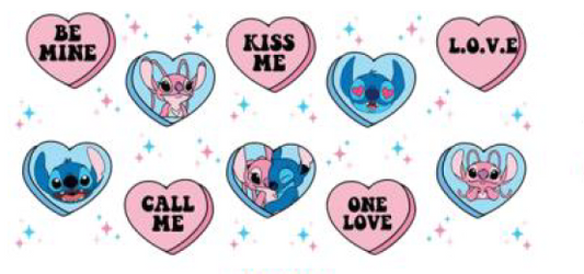 Stitch be mine uv dtf transfer