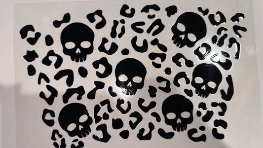 Halloween skulls 20 oz uv dtf transfer