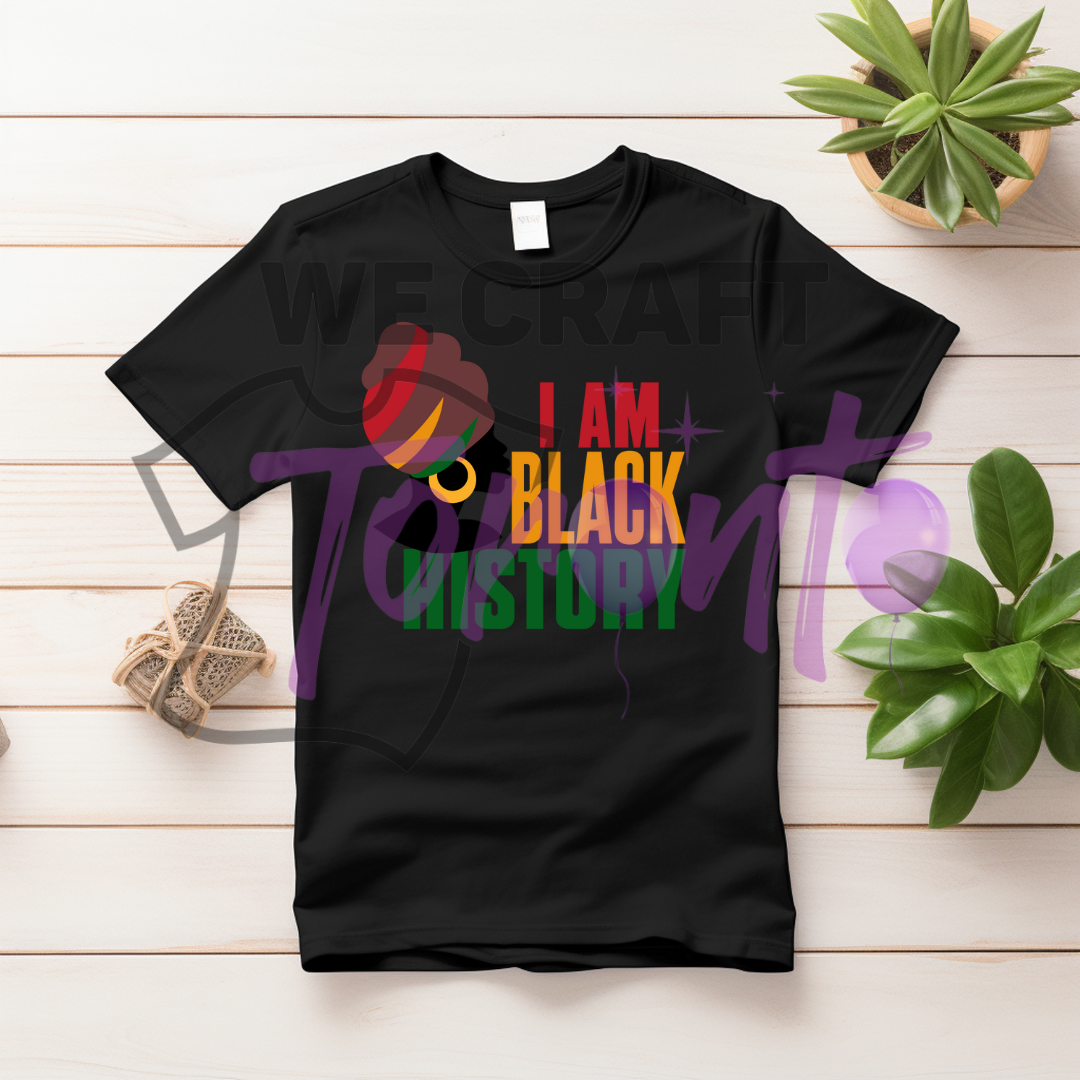 Woman I am black history DTF transfer (IRON ON TRANSFER SHEET ONLY)