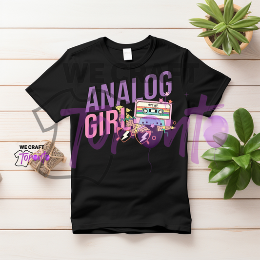 Analog girl DTF transfer (IRON ON TRANSFER SHEET ONLY)