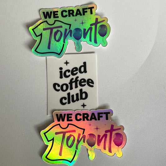 Iced coffee club UV DTF motel decal