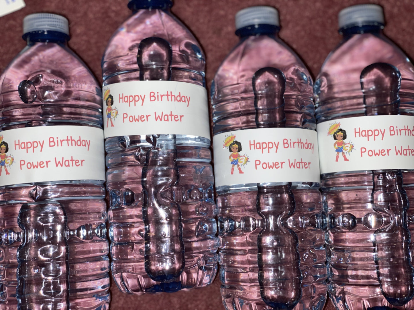 Water bottle labels